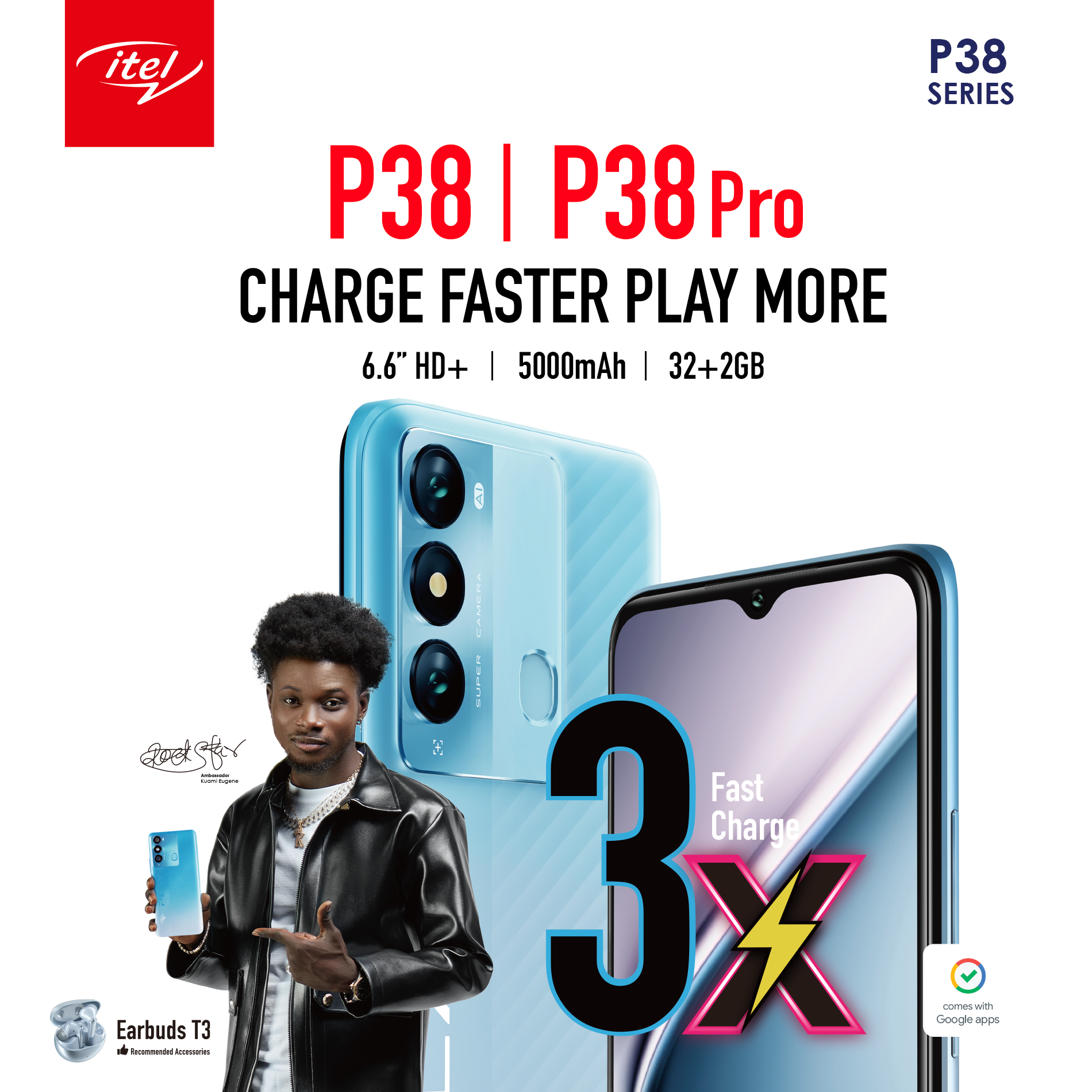 ITEL GHANA RELEASES NEW P38 SERIES SMARTPHONE WITH 3X FASTER CHARGE