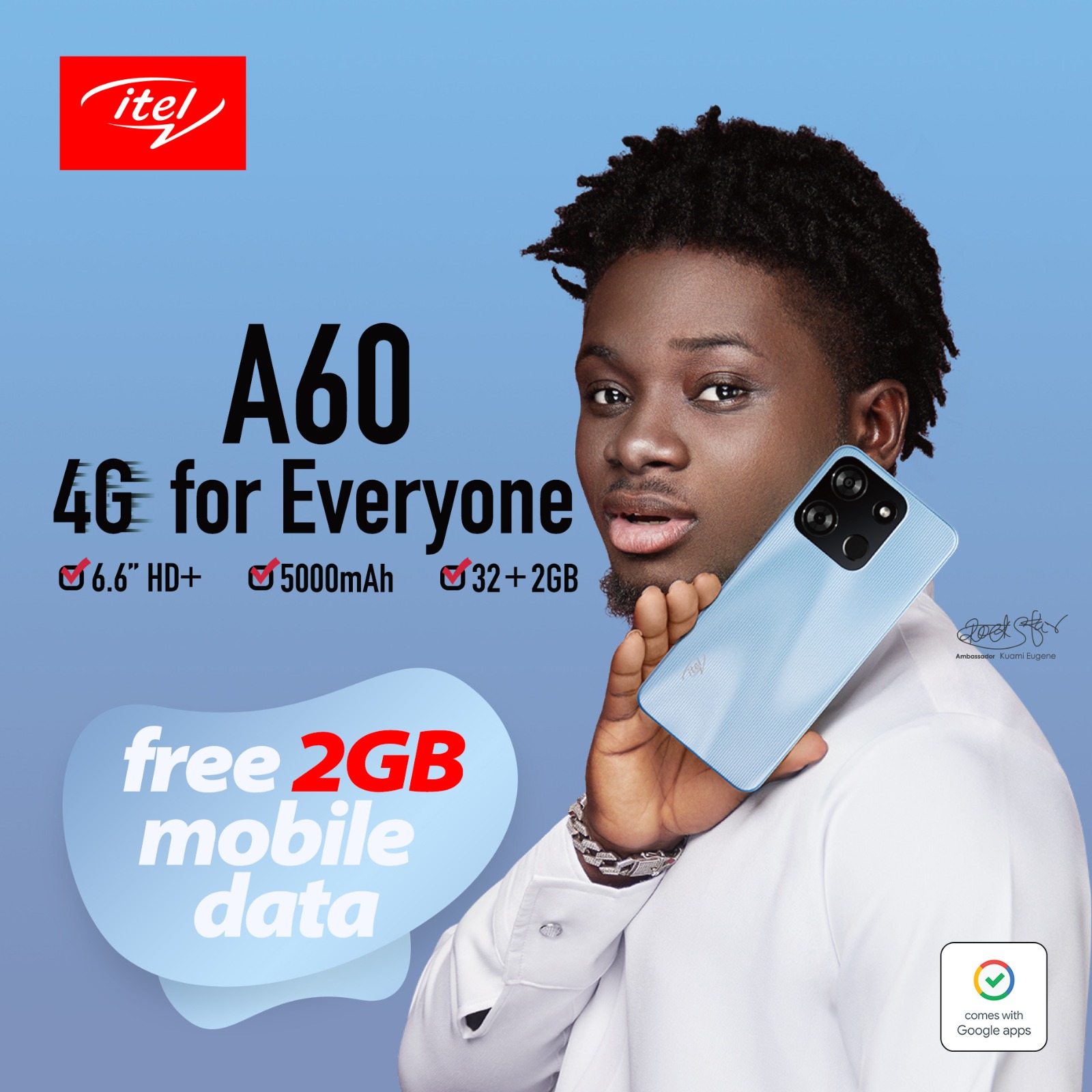 itel New Smartphone A60 Guarantees Your 4G High-speed Network